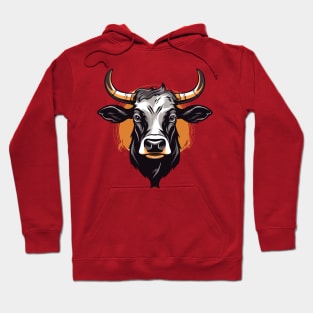 Cow head illustration Hoodie